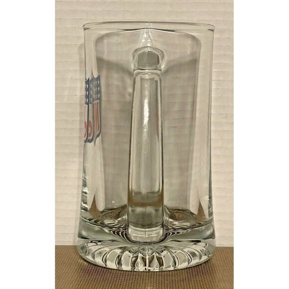 Vintage Thick Glass NFL Football Beer Mug Stein Cup - Picture 2 of 6
